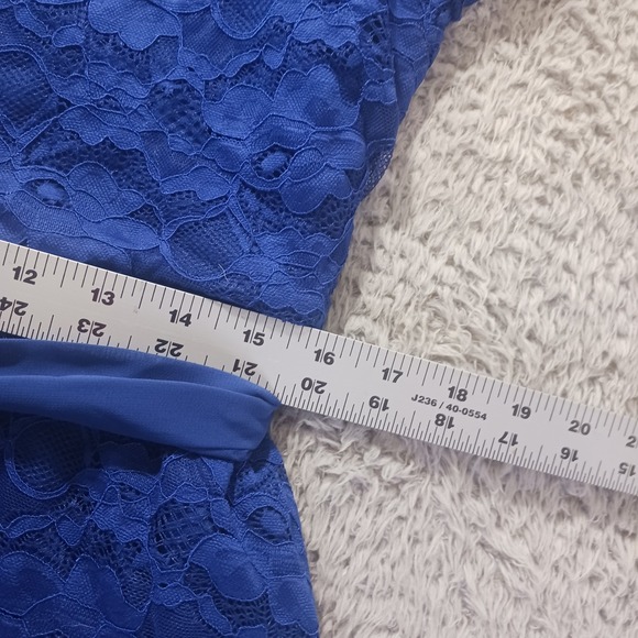 Pinup Fashion Floral Lace Midi Dress 22W Belted Fit Flare Retro Cocktail Elegant - Picture 3 of 8